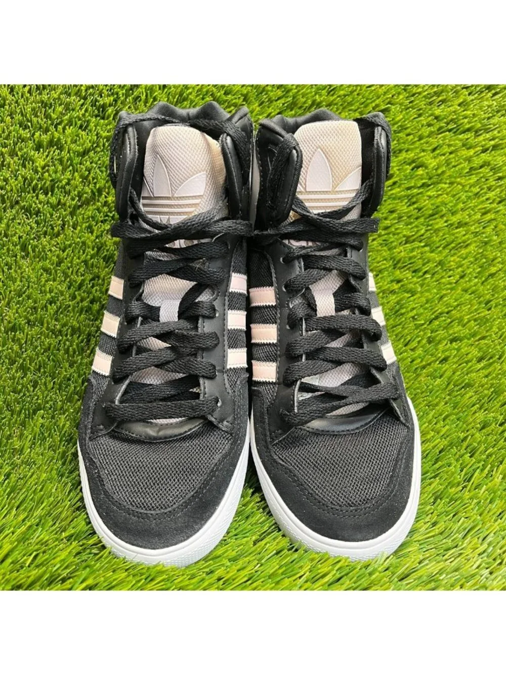 Adidas Originals Extaball Womens Size 6.5 Black Pink Athletic Shoes Sneakers